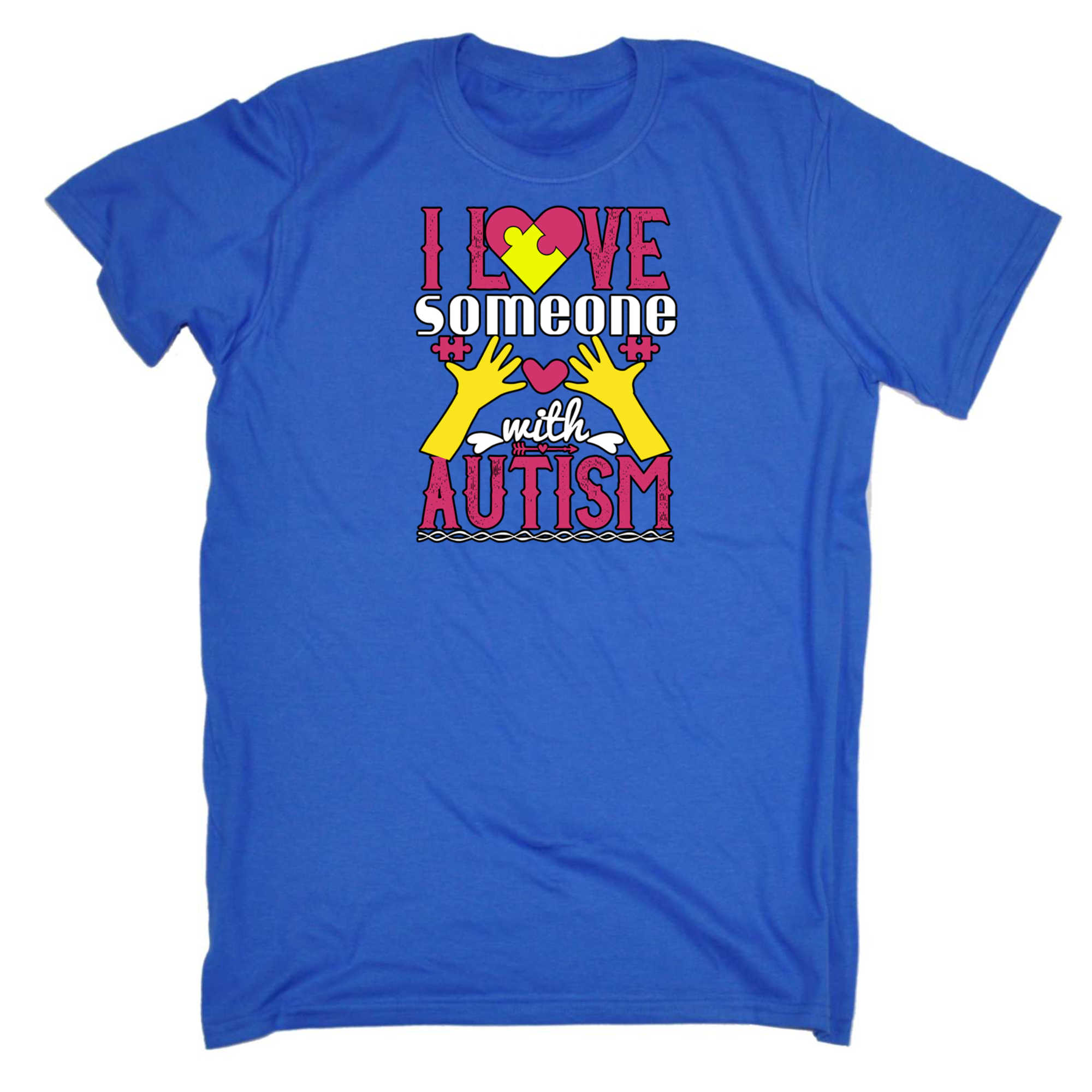 I Love Someone With Autism - Mens 123t Funny T-Shirt Tshirts