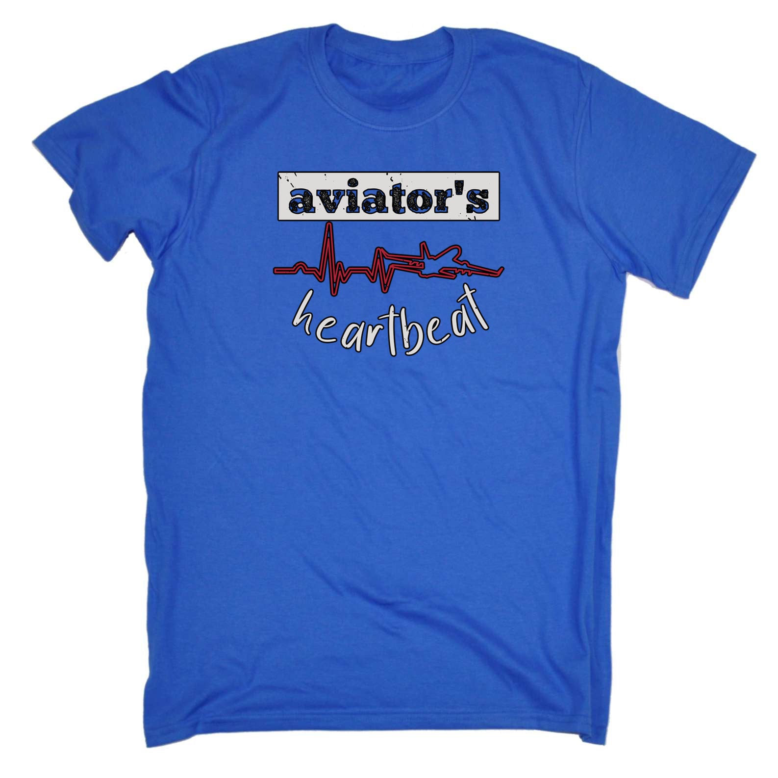 Aviators Heartbeat Aviation - Mens 123t Funny T-Shirt Tshirts