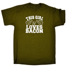 This Girl Loves Bacon - Mens Funny T-Shirt Tshirts