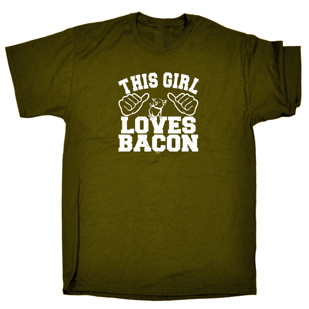This Girl Loves Bacon - Mens Funny T-Shirt Tshirts