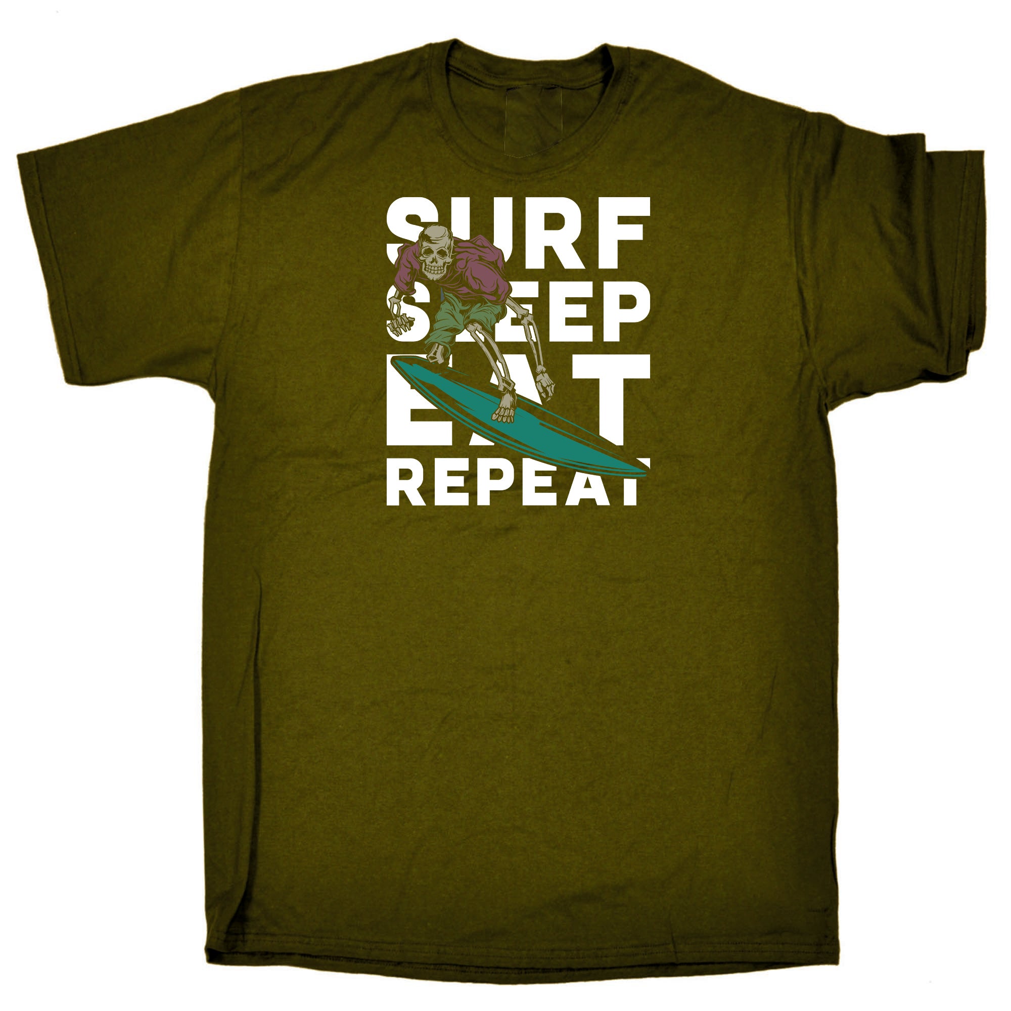 Surf Sleep Eat Repeat Surfing - Mens Funny T-Shirt Tshirts
