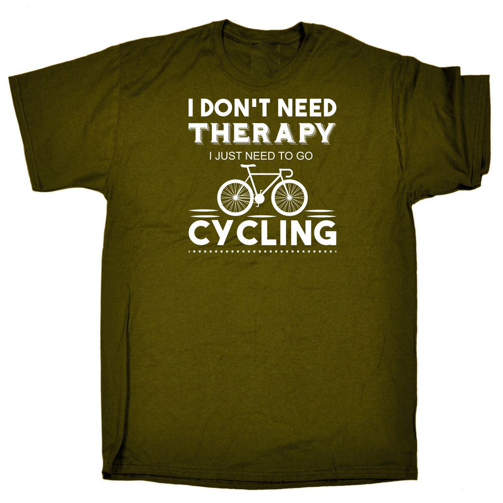 Cycling Dont Need Therapy Bicycle - Mens 123t Funny T-Shirt Tshirts