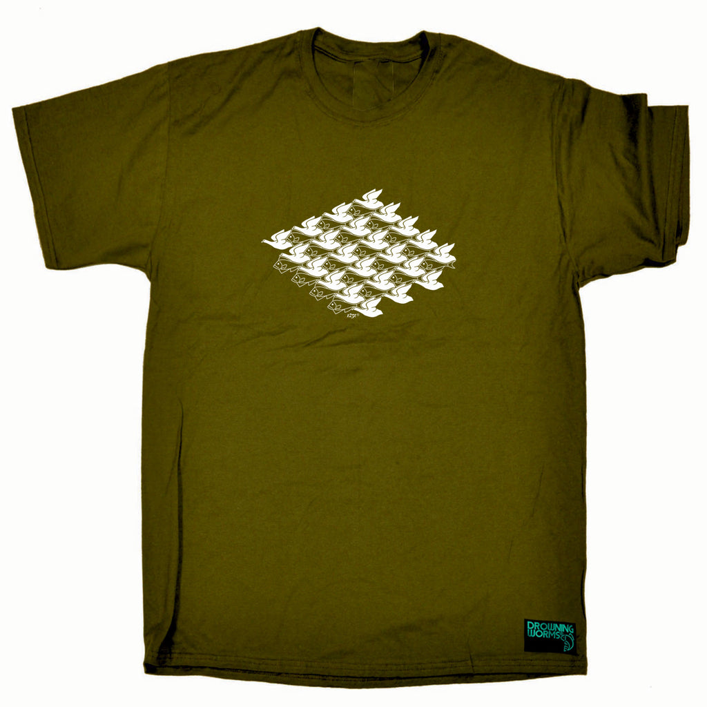 Fish Swan Illusion - Mens Funny T-Shirt Tshirts
