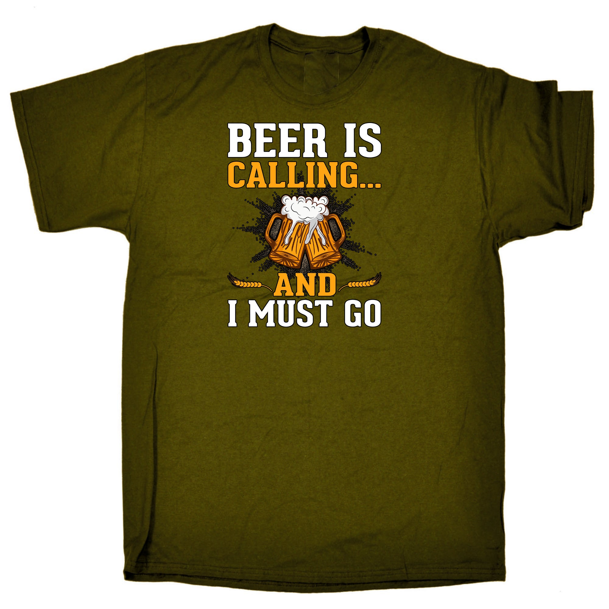 Beer Is Calling And I Must Go Alcohol - Mens Funny T-Shirt Tshirts