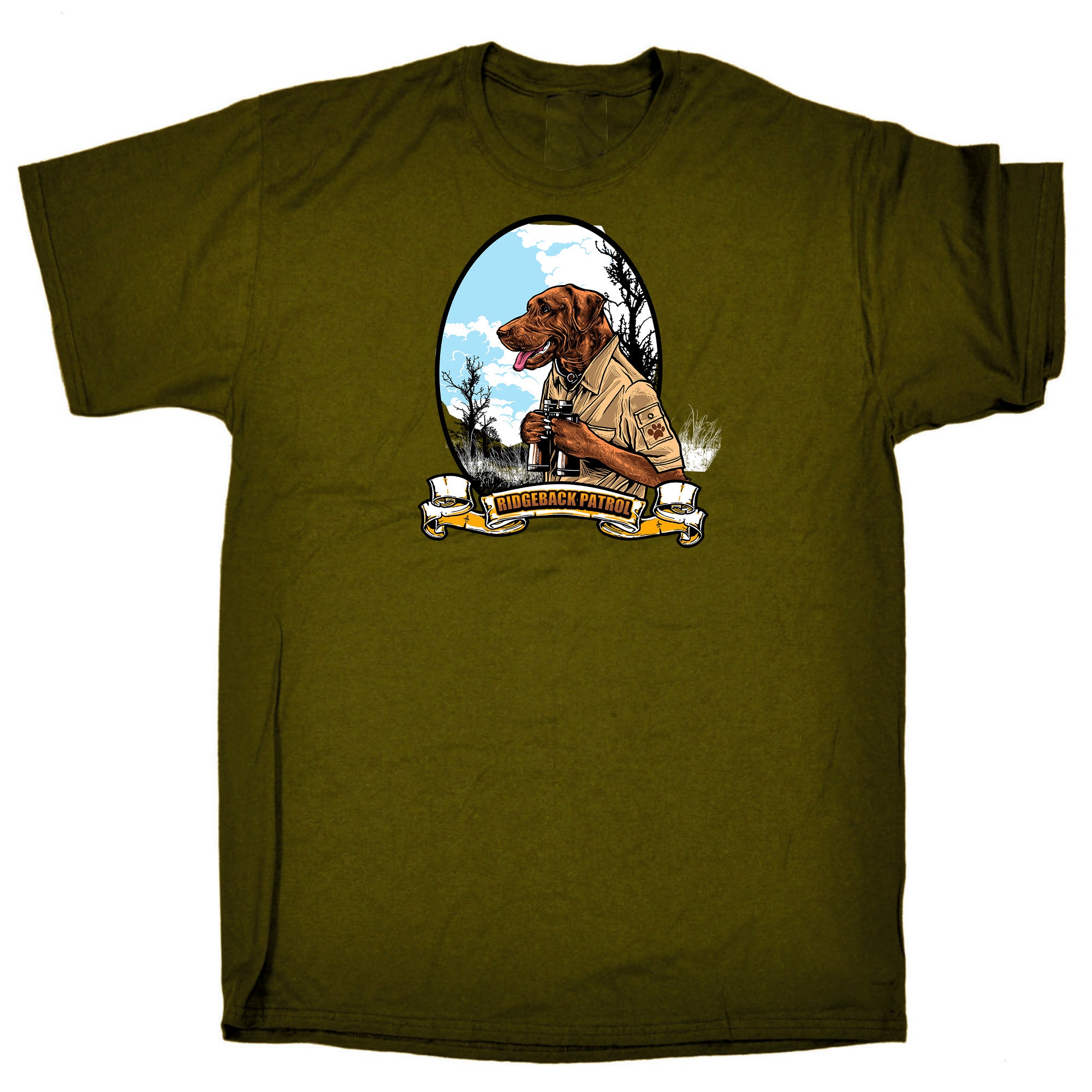 Ridgeback Patrol Dog Hound Dogs - Mens 123t Funny T-Shirt Tshirts
