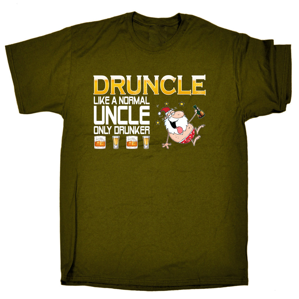Druncle Like A Normal Uncle Christmas - Mens Funny T-Shirt Tshirts