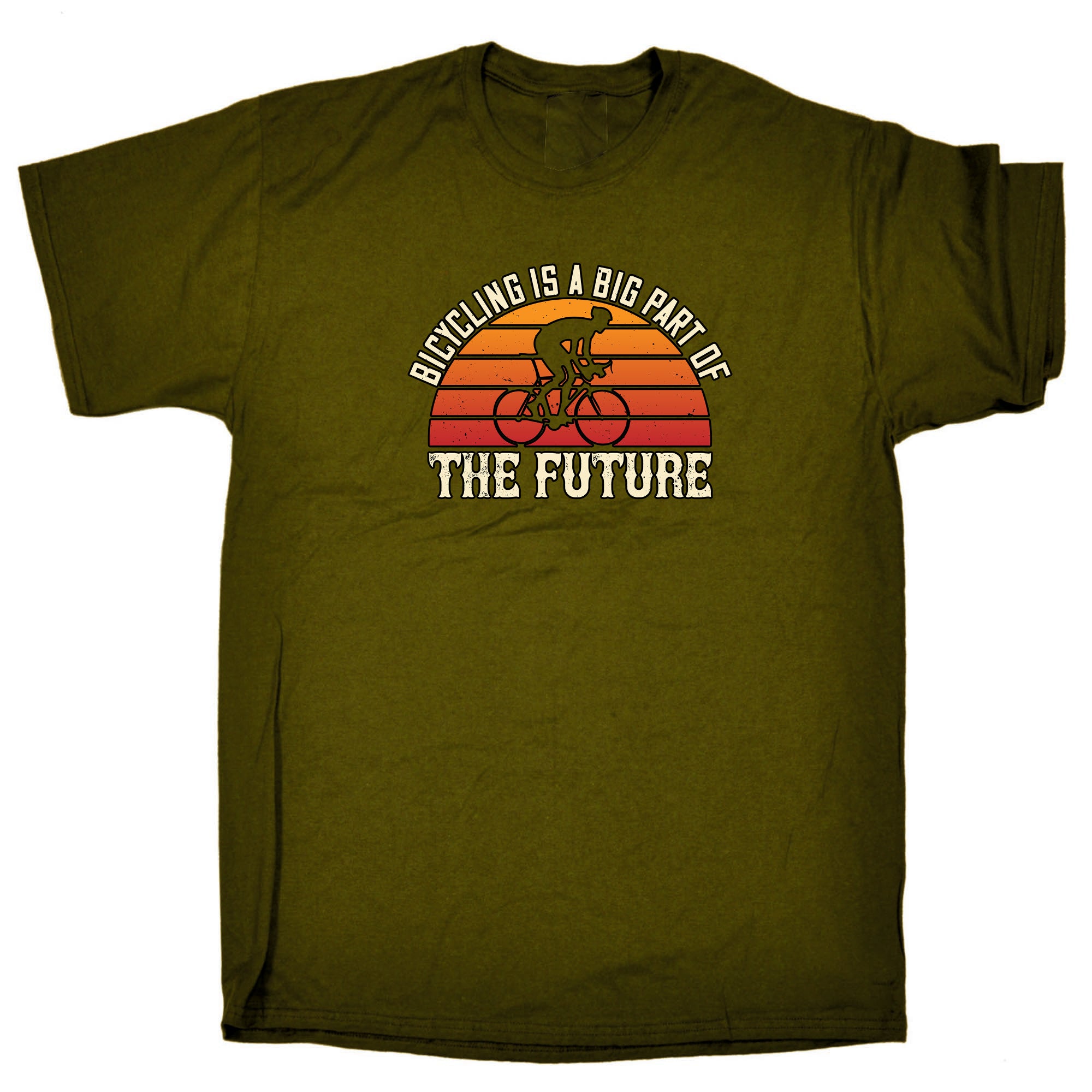 Cycling Bicycling Is A Big Part Of The Future - Mens 123t Funny T-Shirt Tshirts