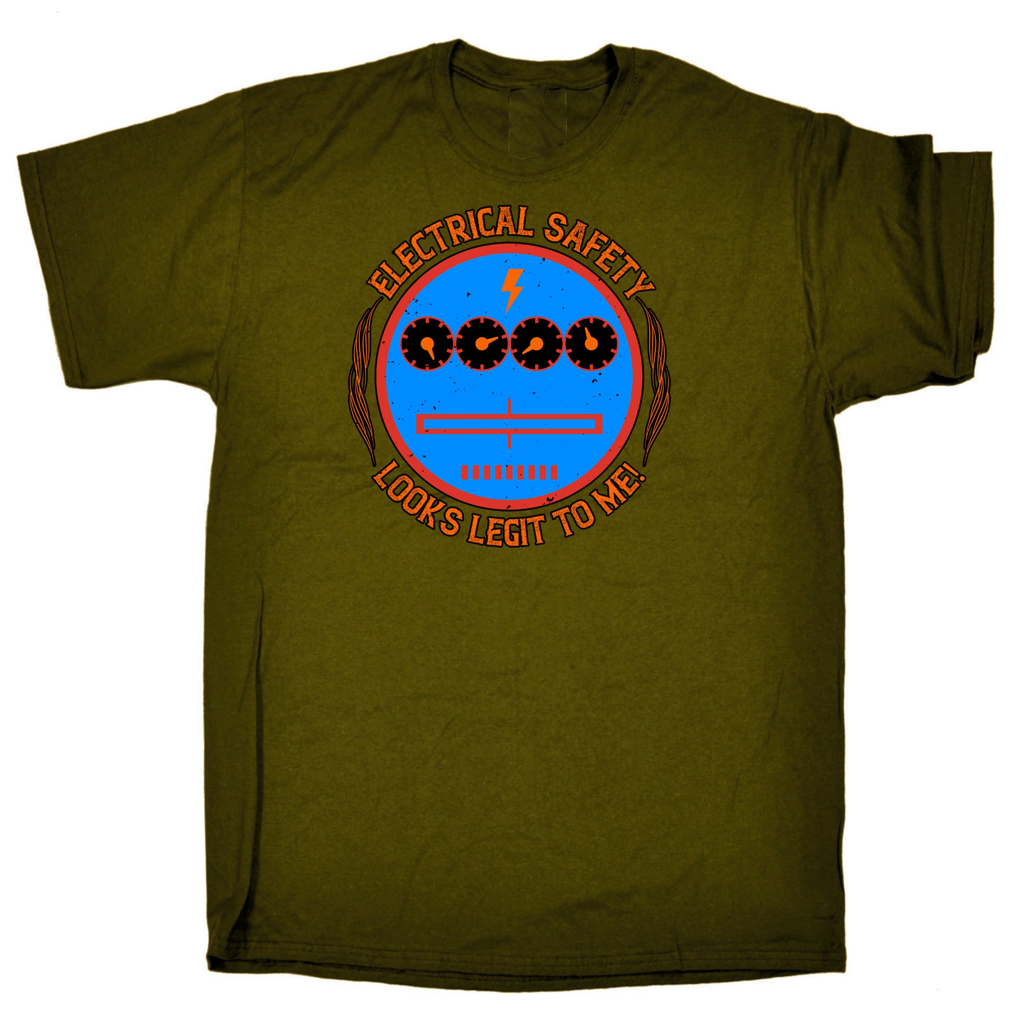 Electrical Safety Looks Legit To Me Sparky Electrician - Mens Funny T-Shirt Tshirts