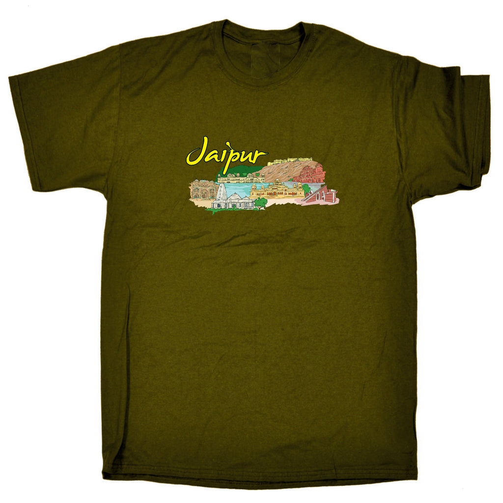 Jaipur India Rajasthan Country Flag Destination - Mens 123t Funny T-Shirt Tshirts