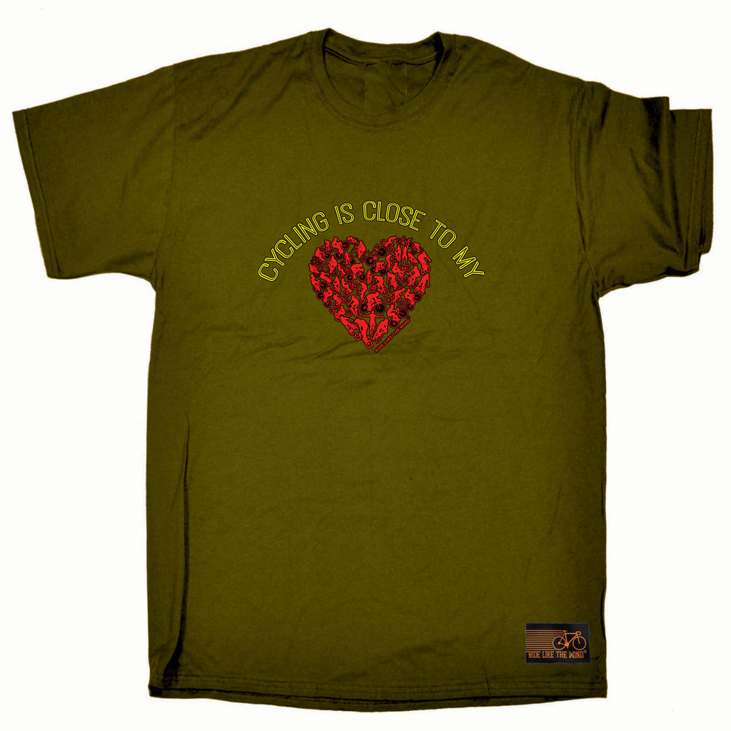 Rltw Cycling Is Close To My Heart - Mens Funny T-Shirt Tshirts
