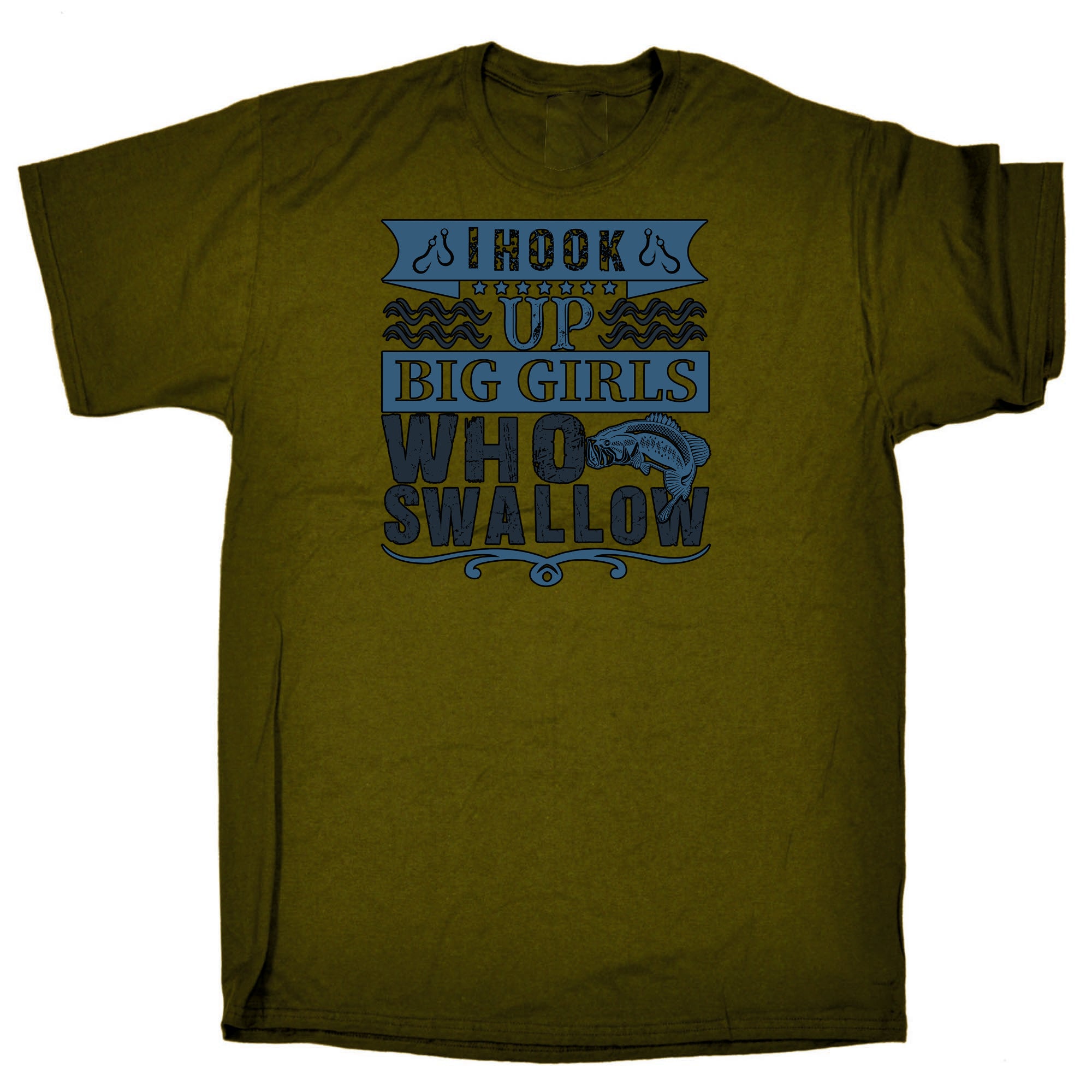 Fishing I Hook Up With Girls That Swallow - Mens Funny T-Shirt Tshirts