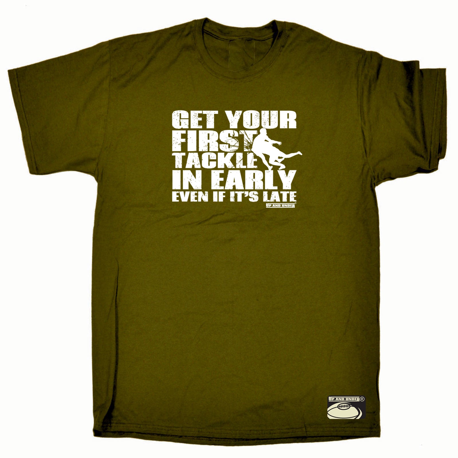 Uau Get Your First Tackle In Early - Mens Funny T-Shirt Tshirts