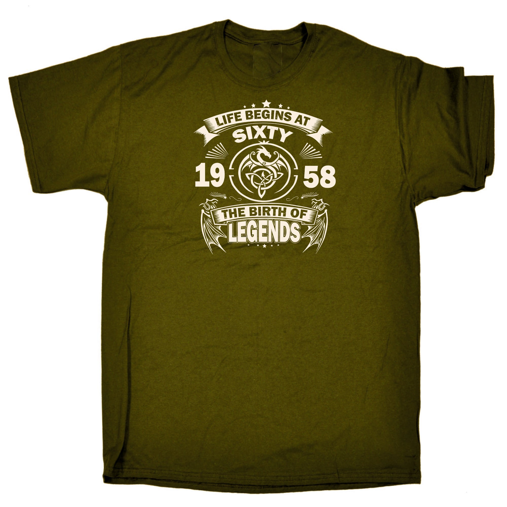 Life Begins At Sixty 60 Age Birthday - Mens 123t Funny T-Shirt Tshirts