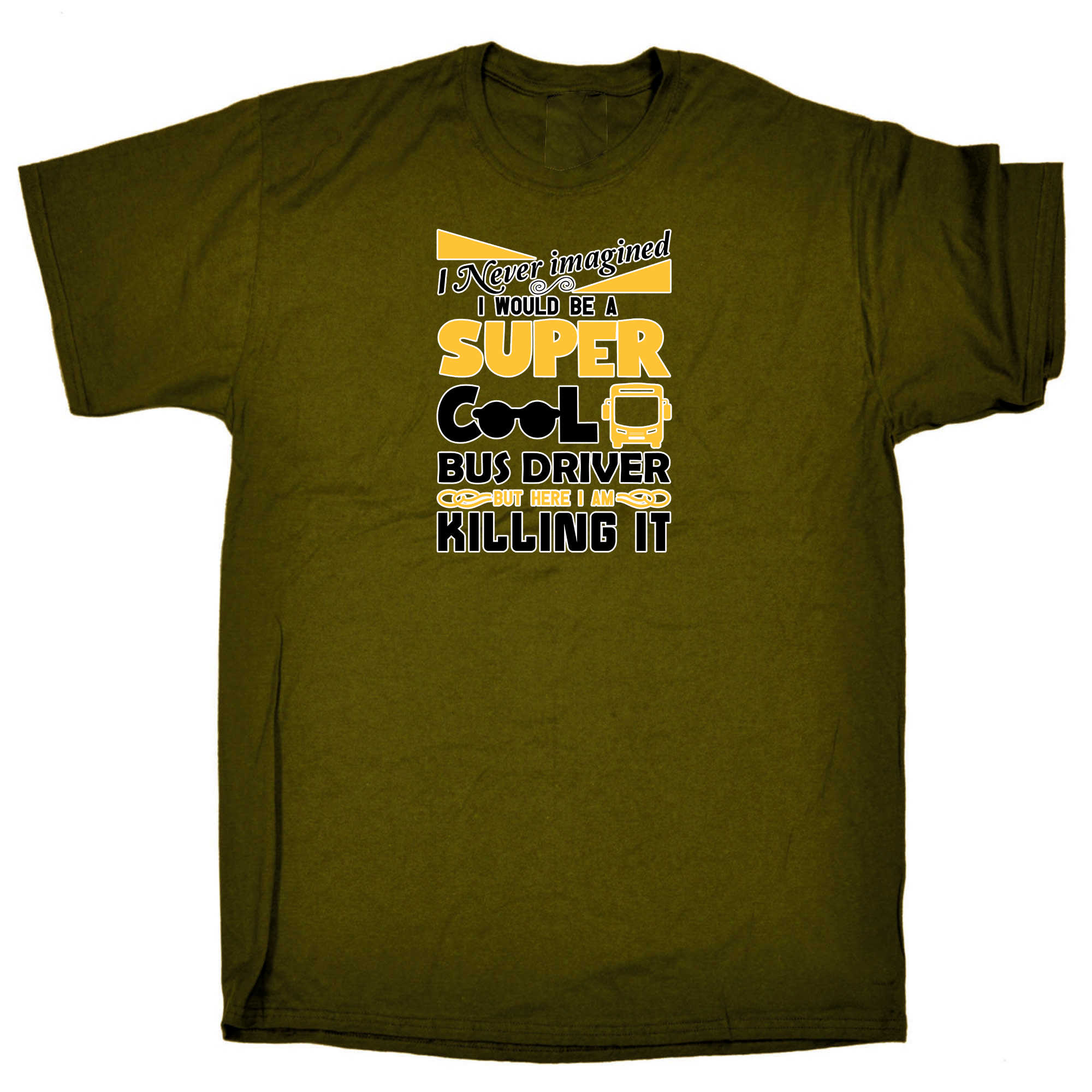 I Never Imagined I Would Be A Bus Driver - Mens 123t Funny T-Shirt Tshirts