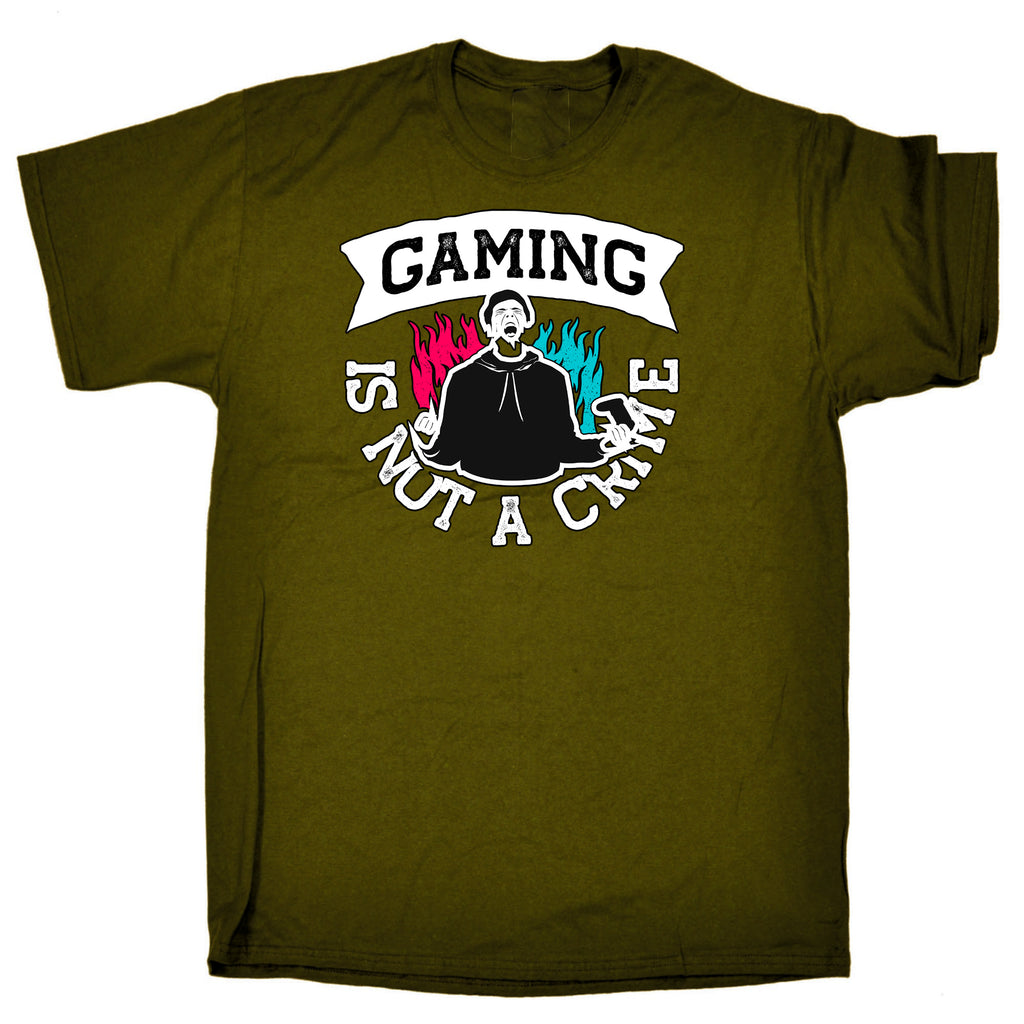 Gaming Is Not A Crime Game - Mens Funny T-Shirt Tshirts