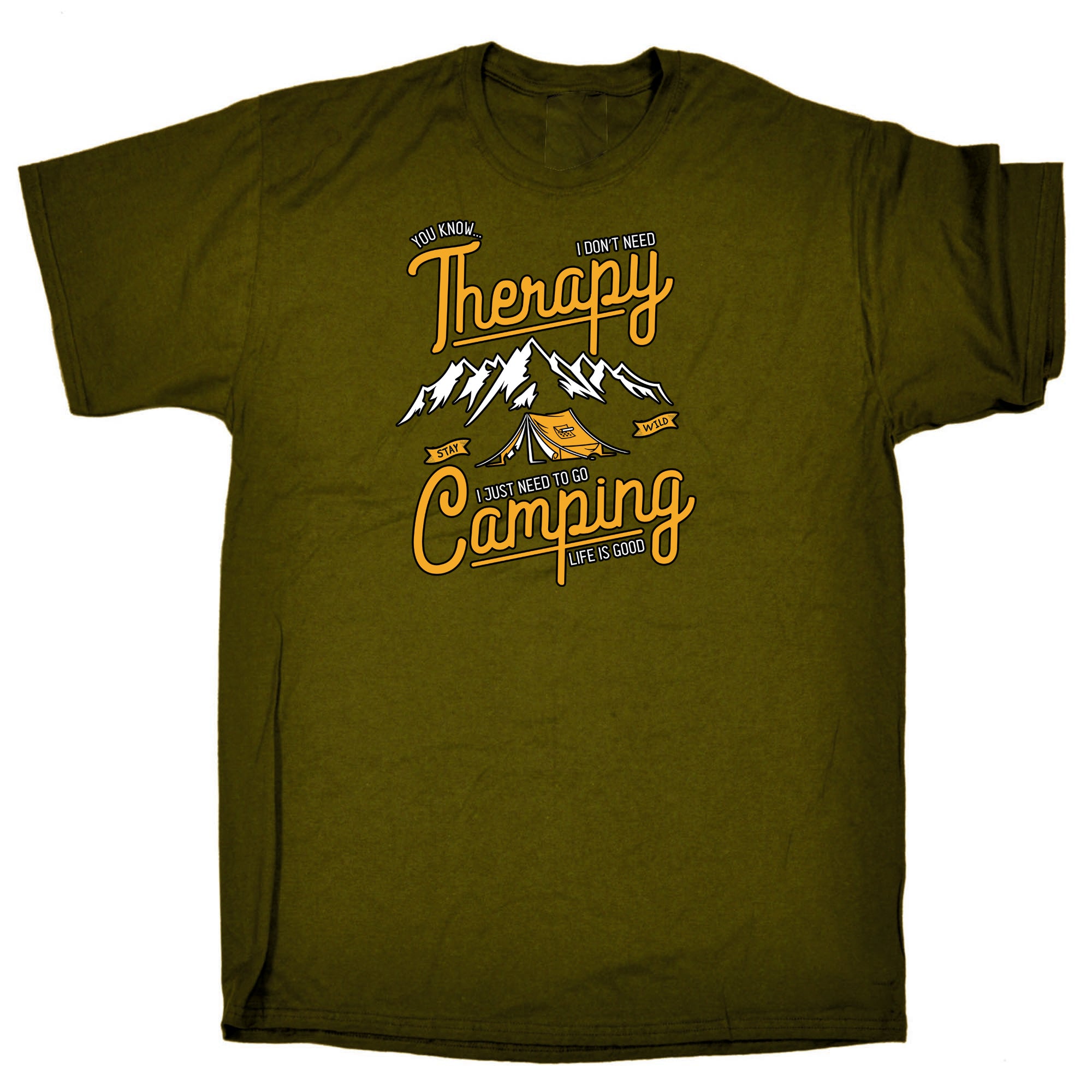 Dont Need Therapy Go Camping - Mens Funny T-Shirt Tshirts