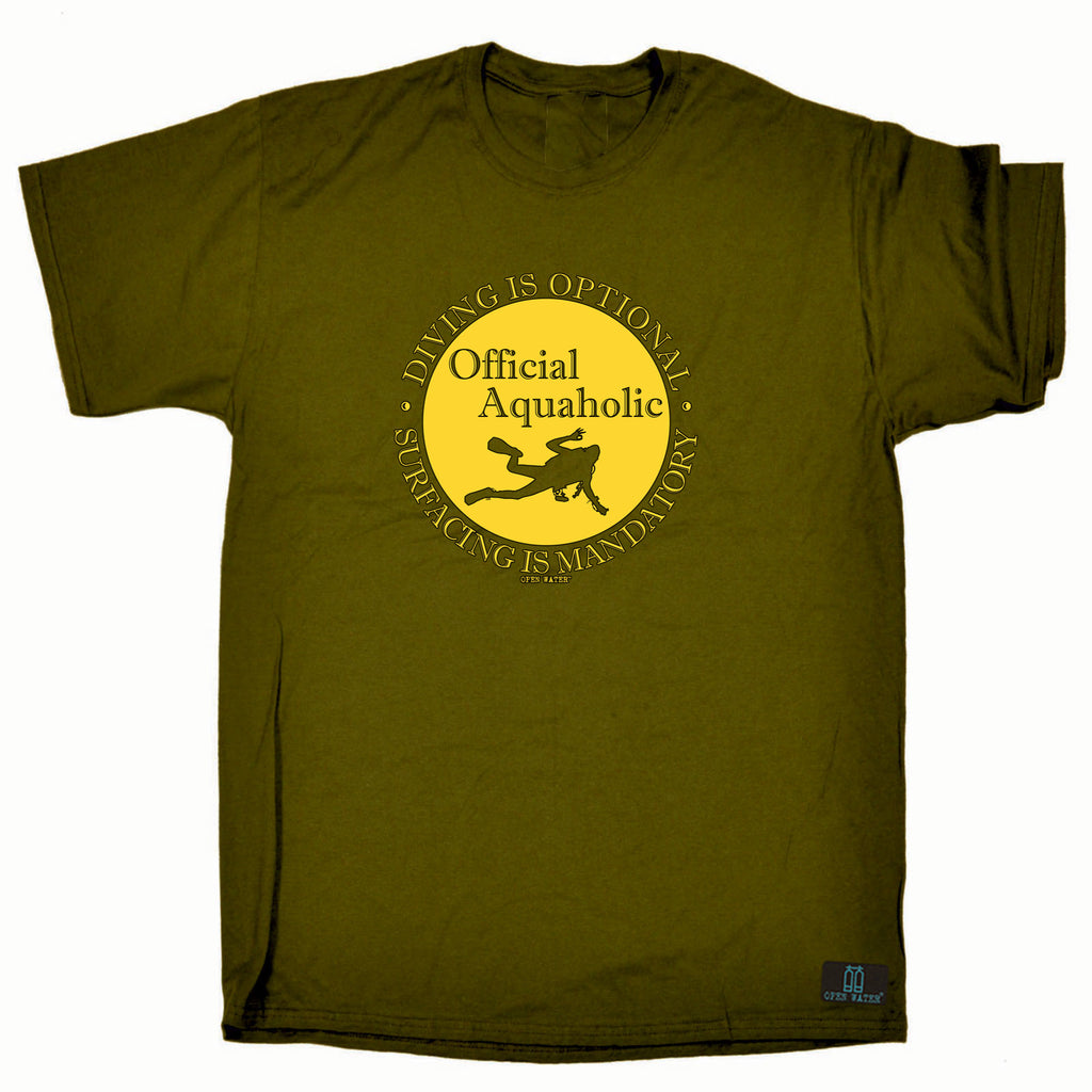 Ow Official Aquaholic - Mens Funny T-Shirt Tshirts