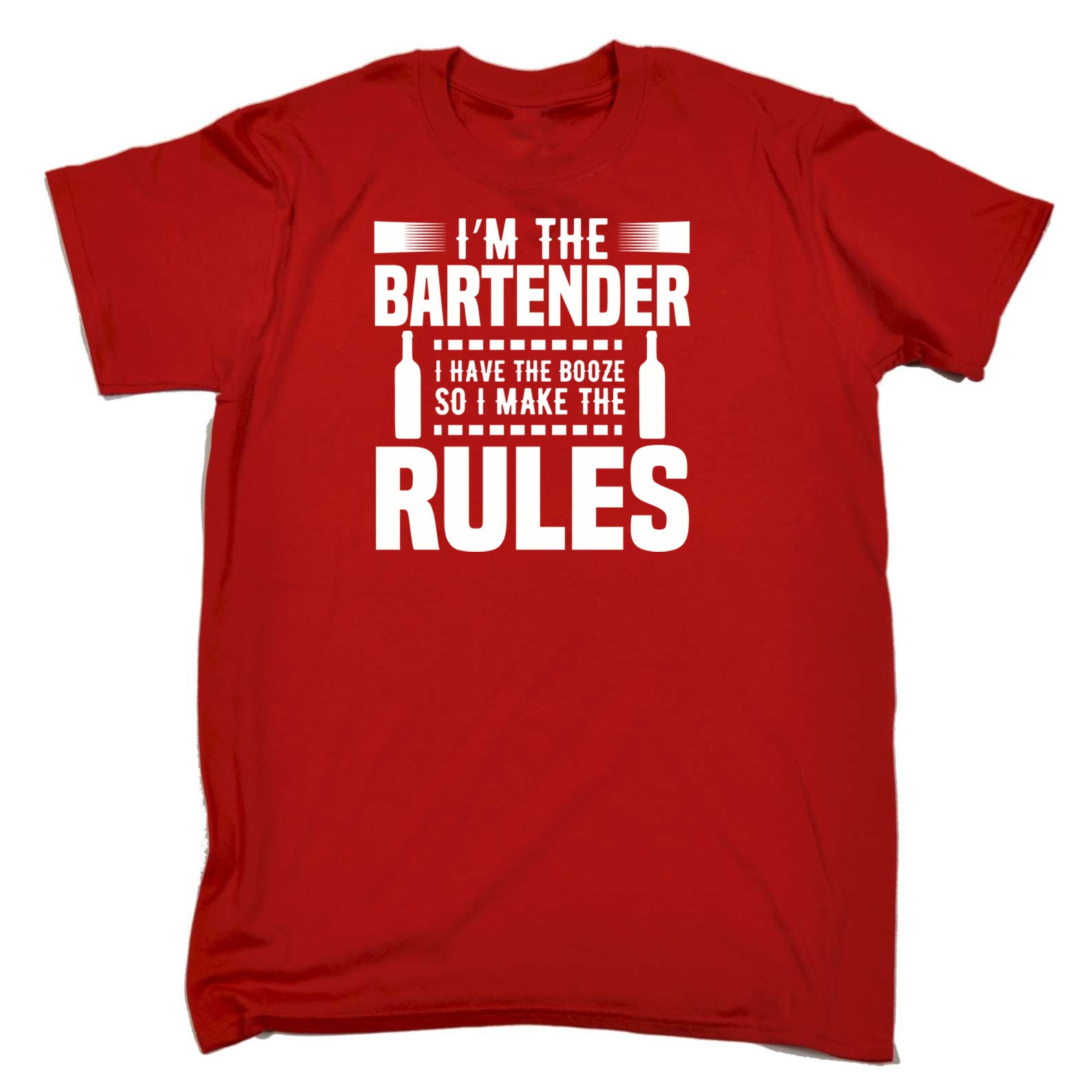 I Am The Bartender I Make The Rules Alcohol - Mens 123t Funny T-Shirt Tshirts