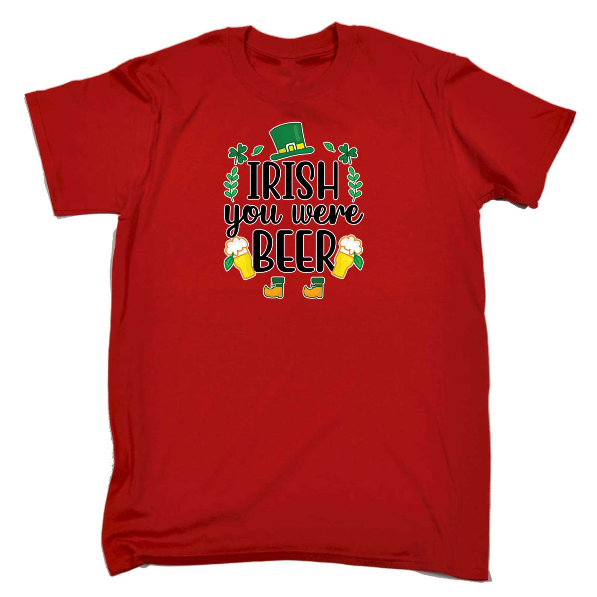 Irish You Were Beer St Patricks Day Ireland - Mens 123t Funny T-Shirt Tshirts