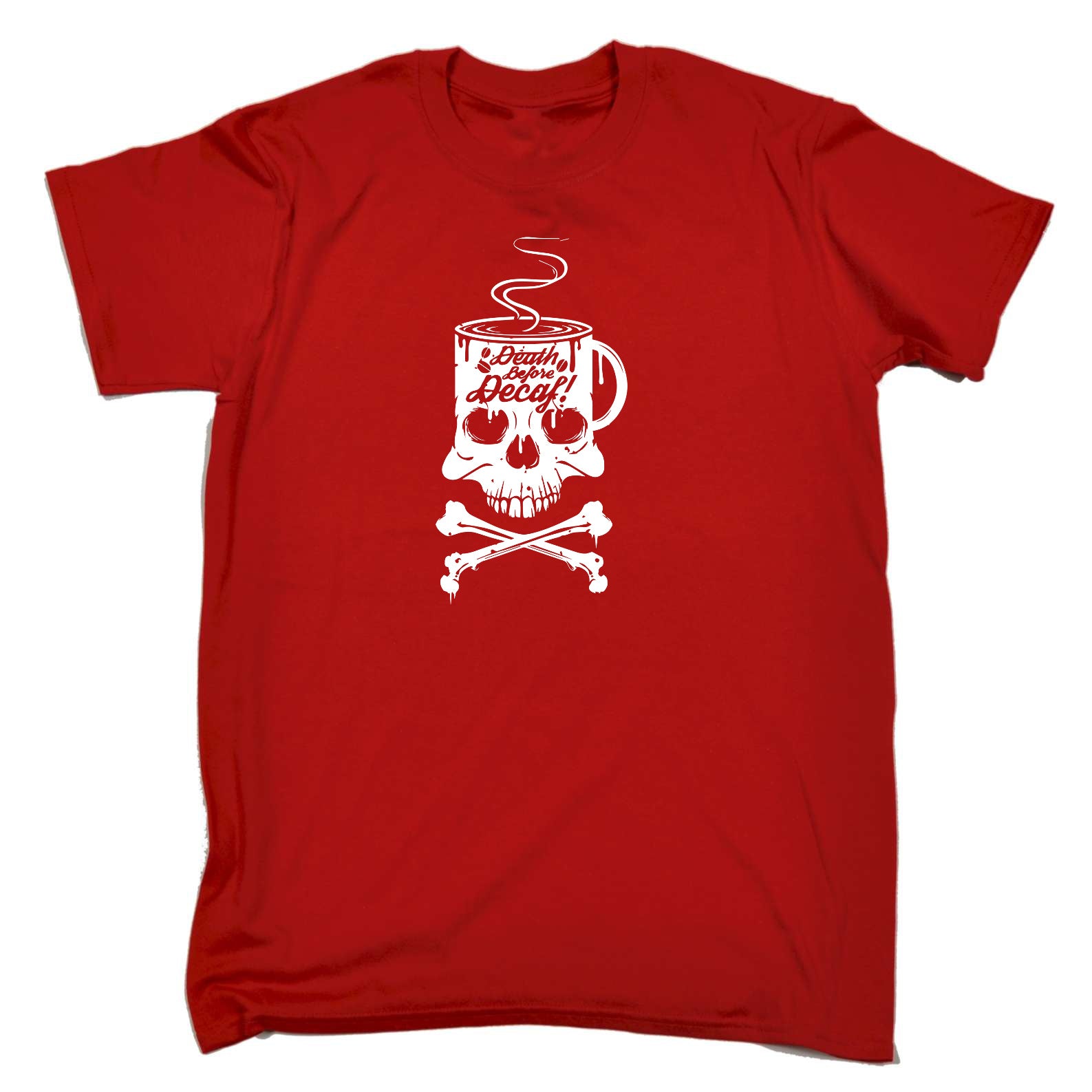 Death Before Decaf Coffee - Mens Funny T-Shirt Tshirts