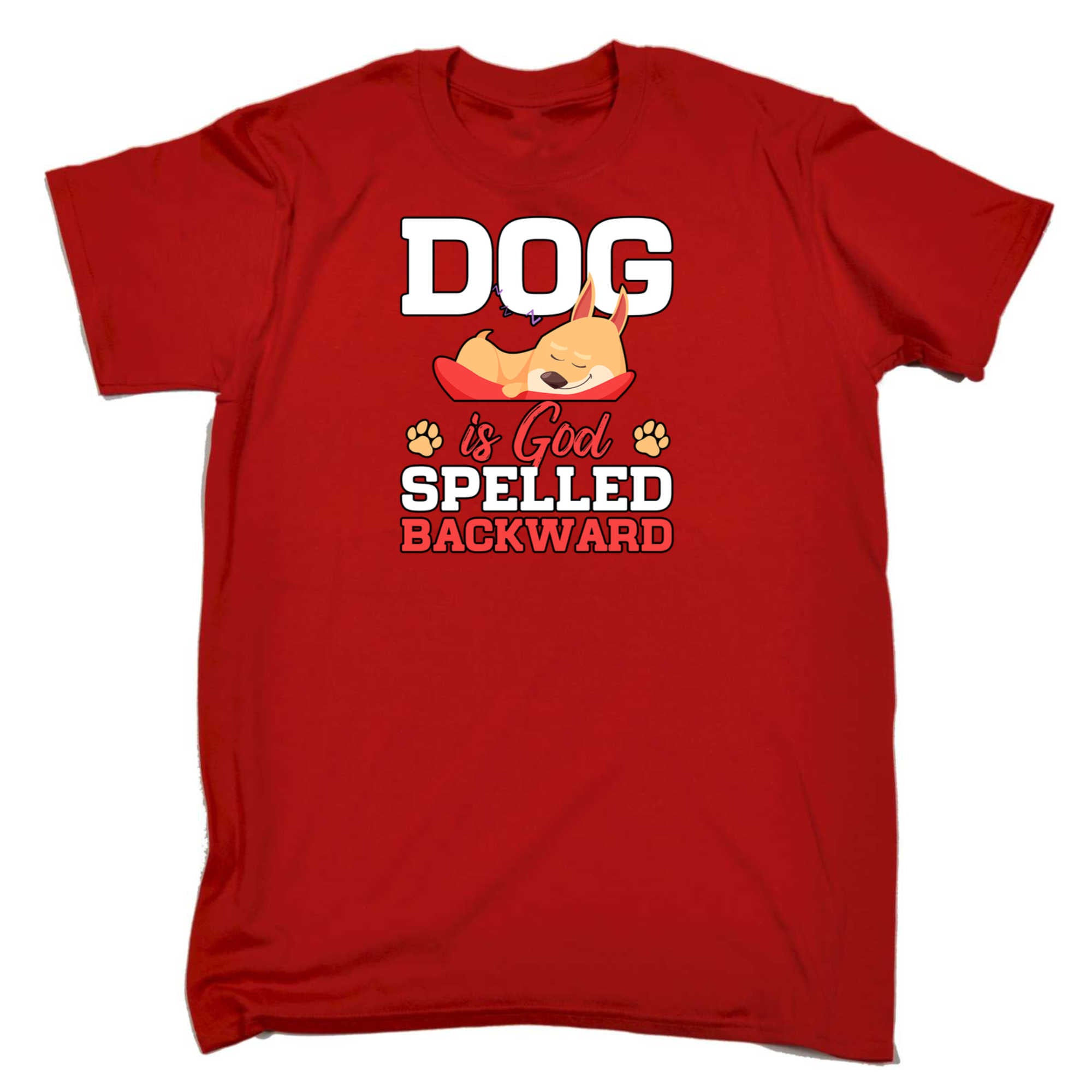Dog Is God Spelled Backward - Mens 123t Funny T-Shirt Tshirts