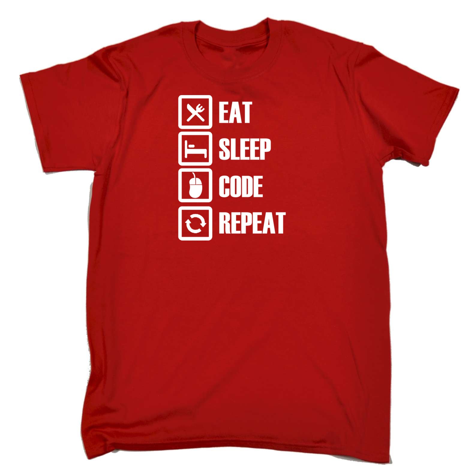 Eat Sleep Code Repeat Web Designer Computer Programmer - Mens 123t Funny T-Shirt Tshirts