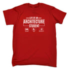 Life Of An Architecture Student Architect - Mens 123t Funny T-Shirt Tshirts