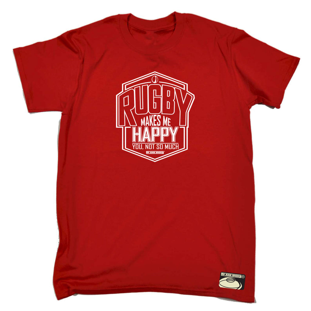 Uau Rugby Makes Me Happy You Not So Much - Mens Funny T-Shirt Tshirts