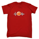 Heartbeat Basketball Sports - Mens 123t Funny T-Shirt Tshirts