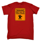 Warning May Yell At Video Games Gamer - Mens 123t Funny T-Shirt Tshirts