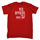 Yes Officer I Saw The Speed Limit Speeding Funny - Mens Funny T-Shirt Tshirts