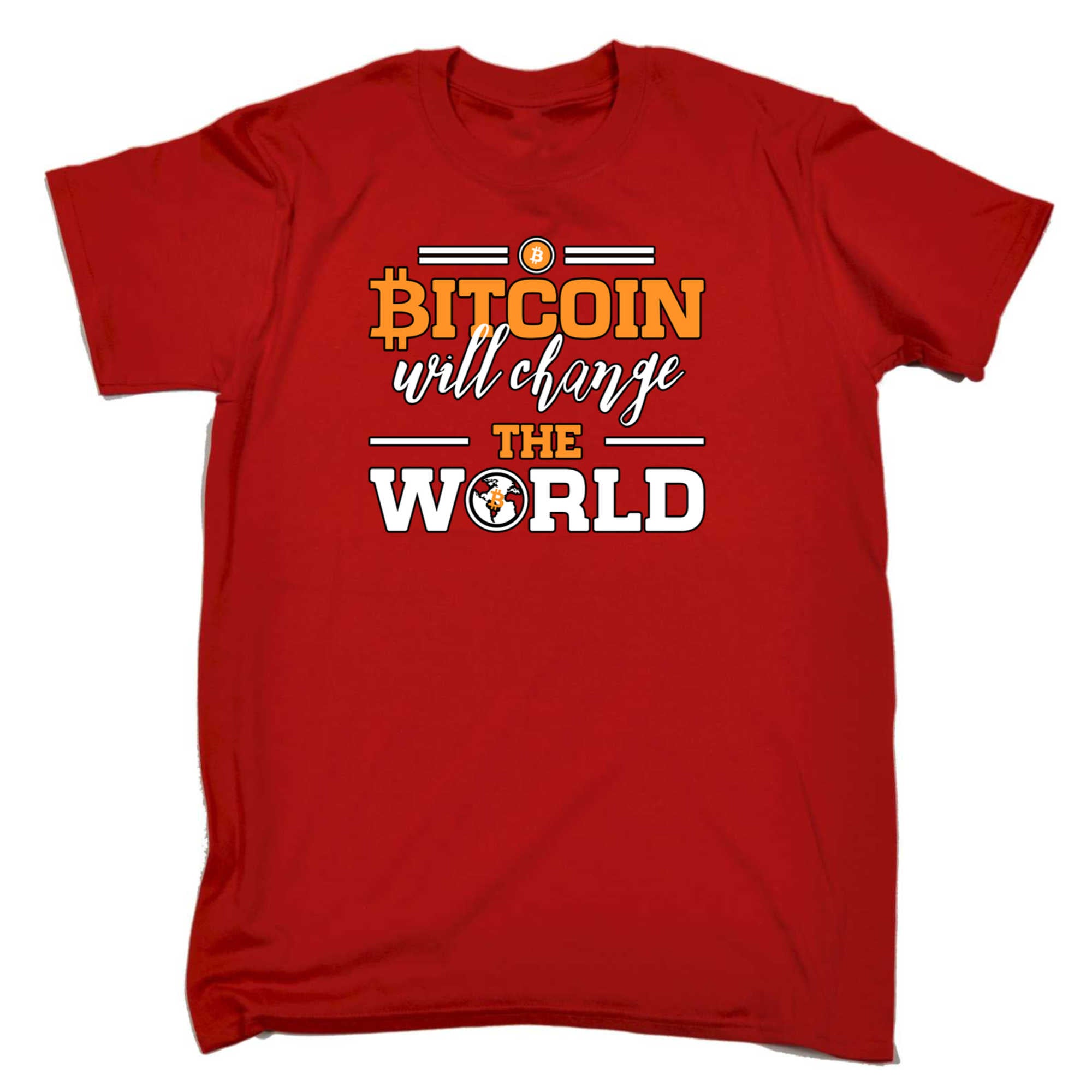 Bitcoin Will Change The World - Mens 123t Funny T-Shirt Tshirts