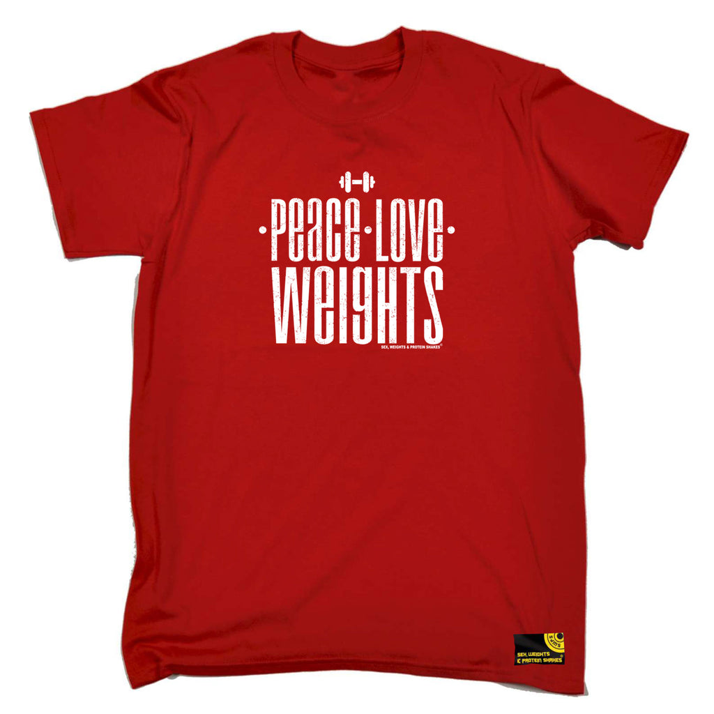 Swps Peace Love Weights - Mens Funny T-Shirt Tshirts