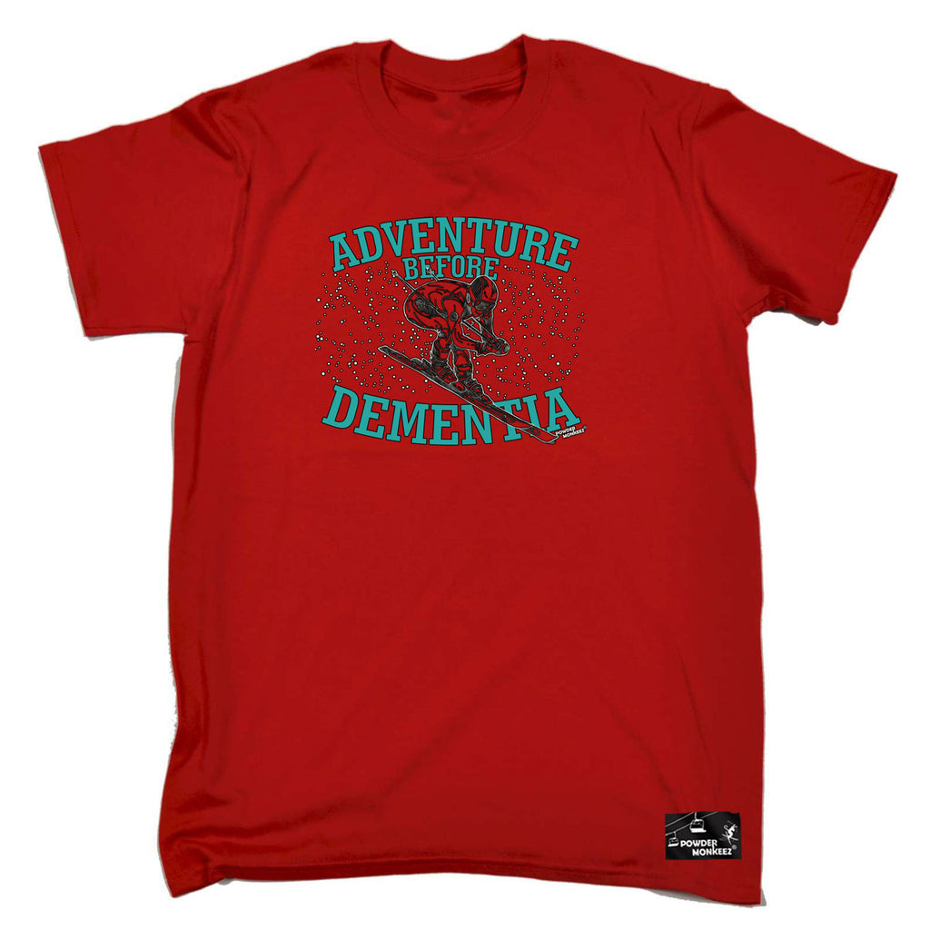 Pm Adventure Before Dementia Skiing - Mens Funny T-Shirt Tshirts