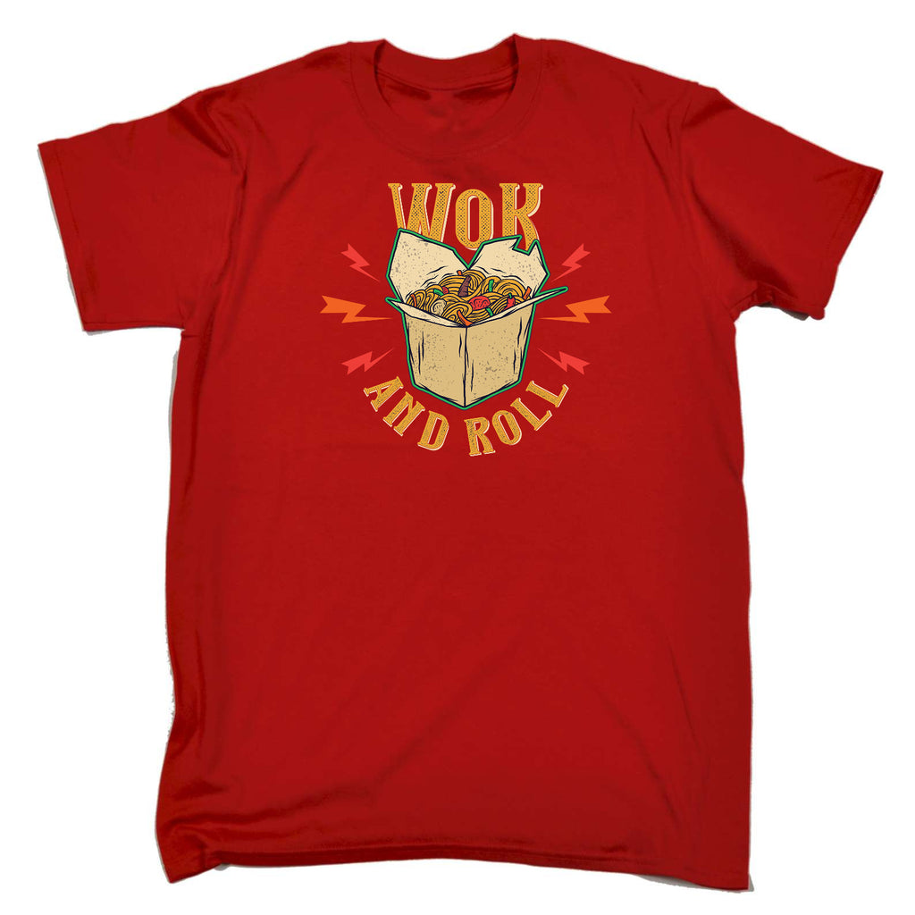 Wok And Roll Fast Food - Mens Funny T-Shirt Tshirts