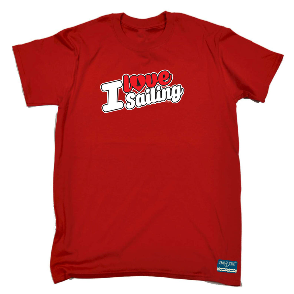 Ob I Love Sailing Stencil - Mens Funny T-Shirt Tshirts