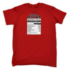 Fashion Designer Nutrition Facts - Mens 123t Funny T-Shirt Tshirts