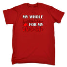 My Whole Heart For My Whole Life Heart Love Valentine - Mens 123t Funny T-Shirt Tshirts