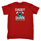 Daddy Shark Dad Father Firefighter - Mens 123t Funny T-Shirt Tshirts