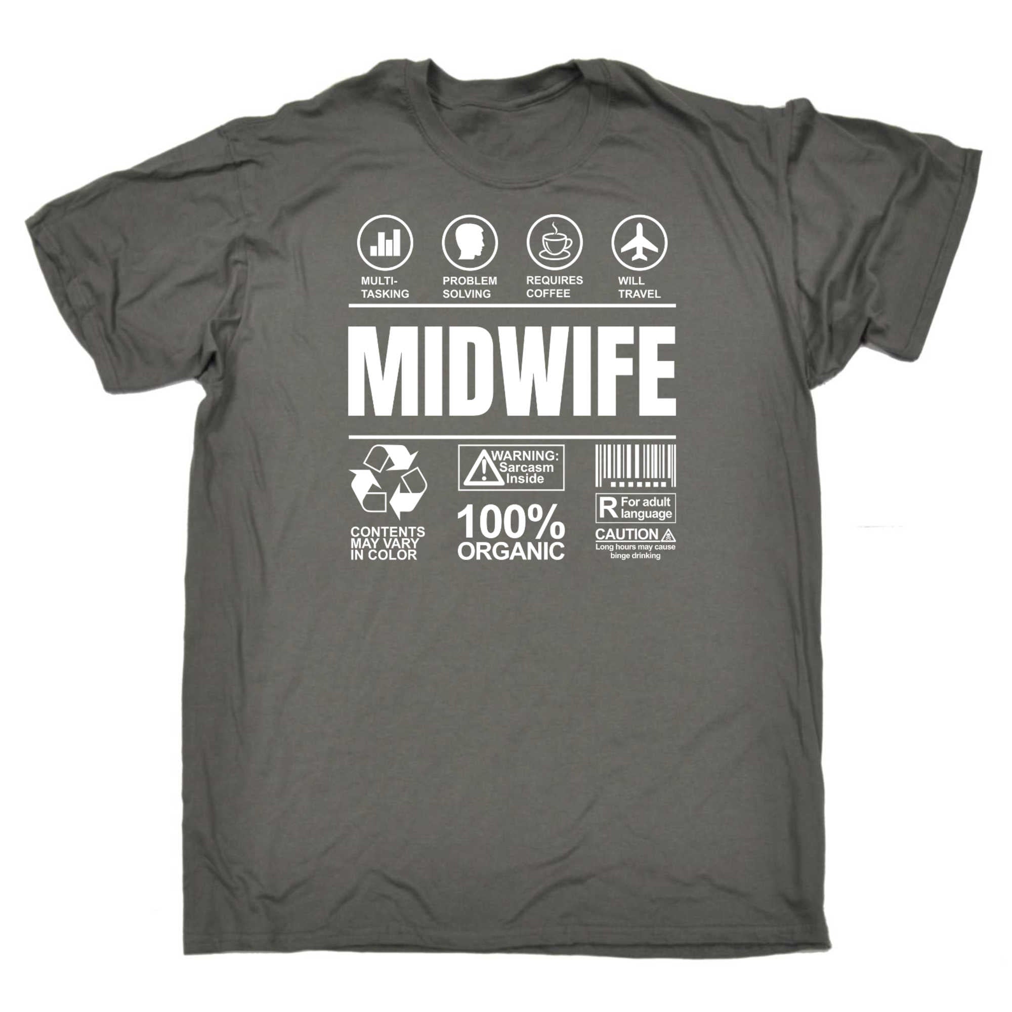 Midwife Health Professional Sarcastic Humour - Mens 123t Funny T-Shirt Tshirts