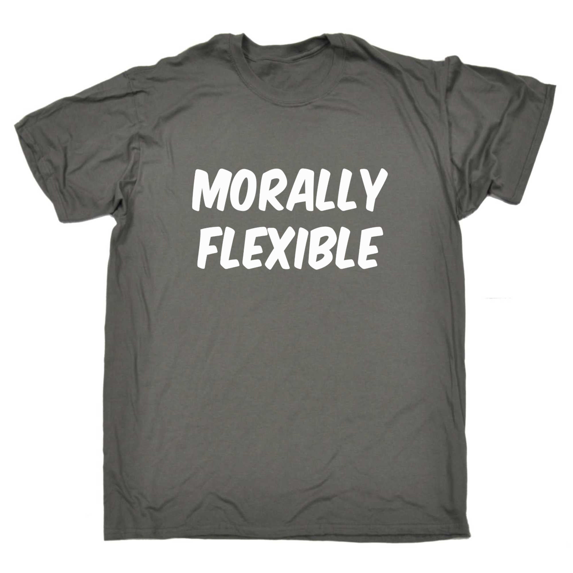 Morally Flexible - Mens 123t Funny T-Shirt Tshirts