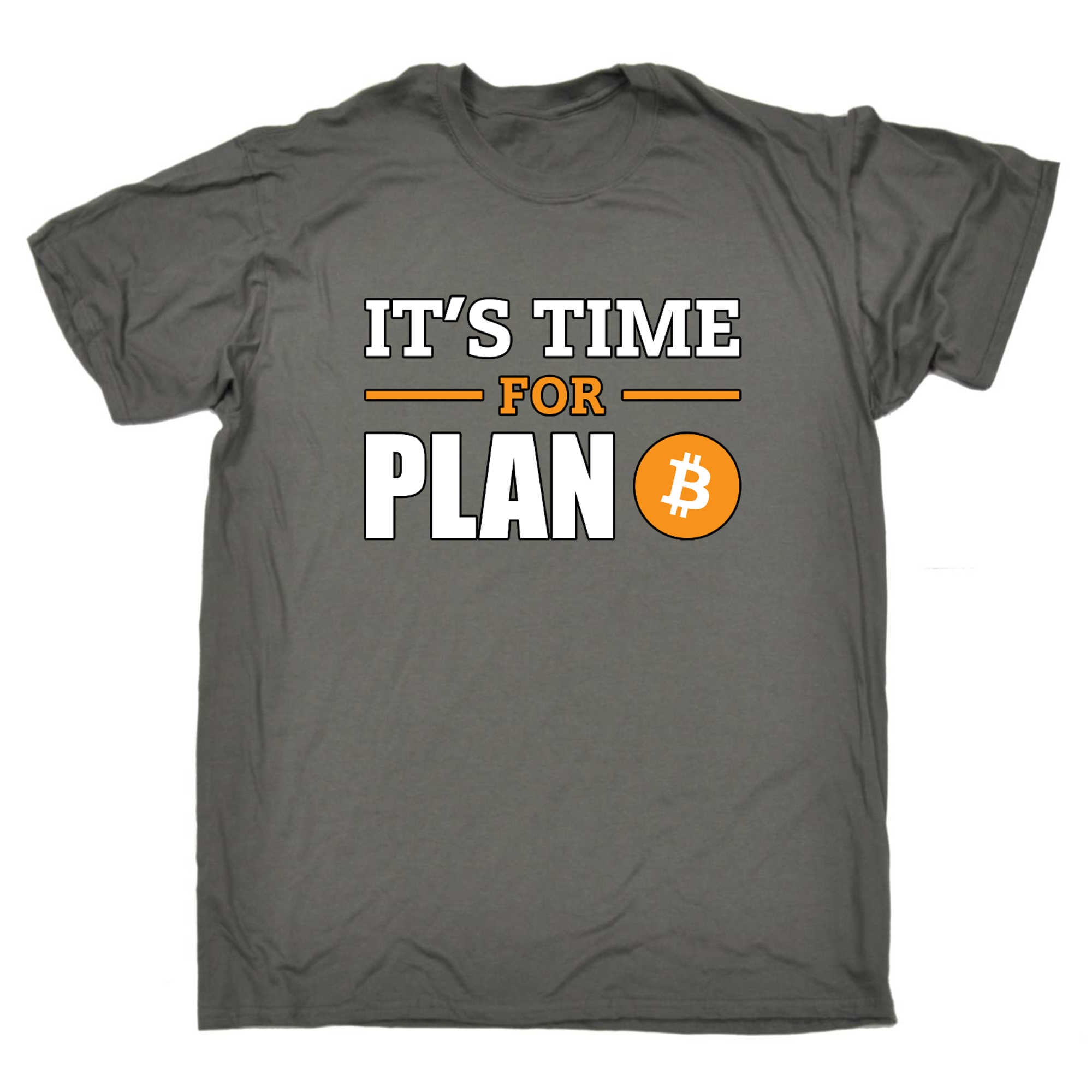 Its Time For Plan B Bitcoin - Mens 123t Funny T-Shirt Tshirts