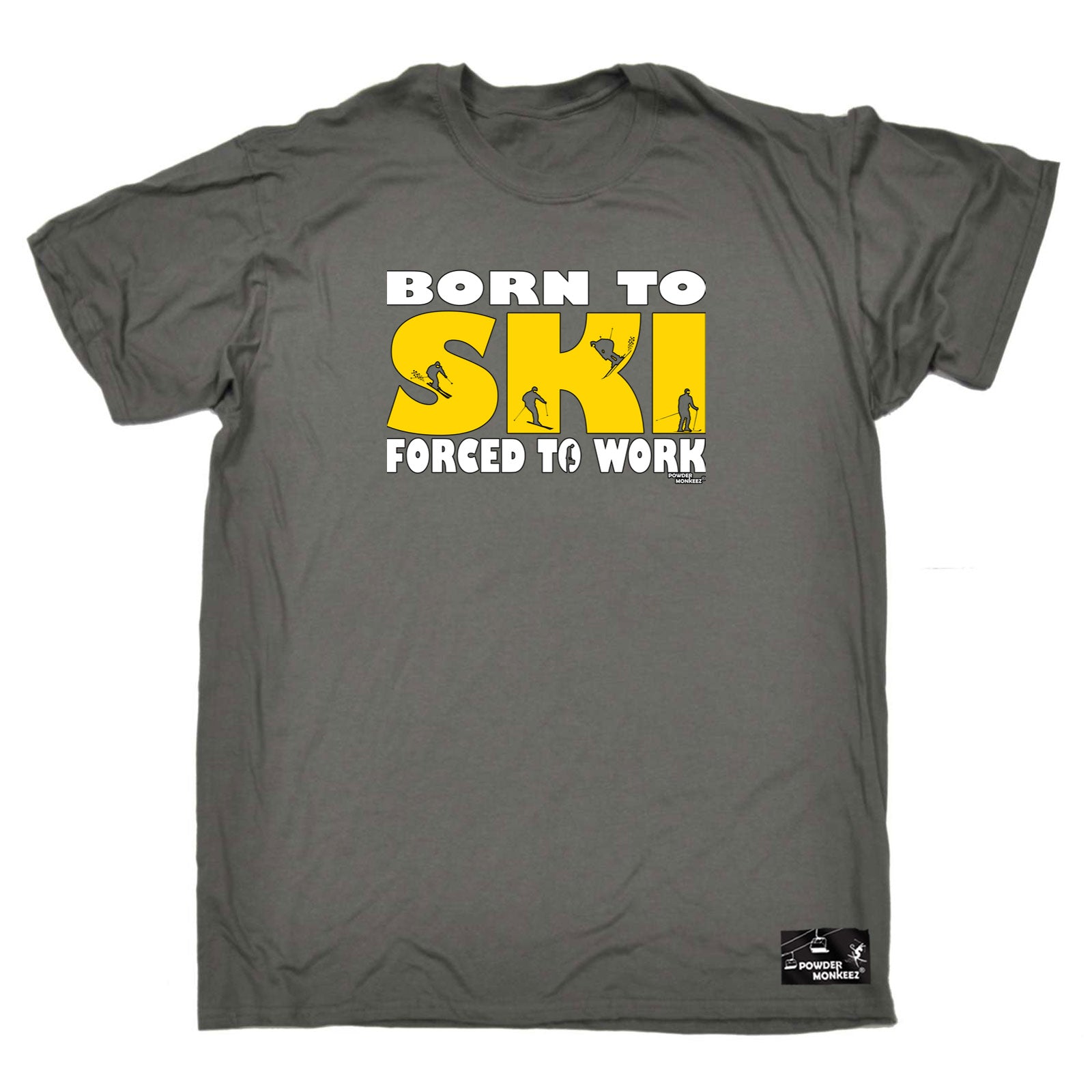 Pm Born To Ski - Mens Funny T-Shirt Tshirts