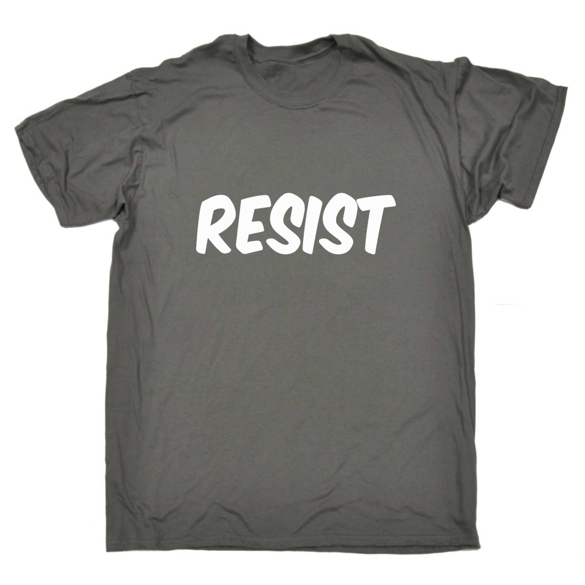 Resist - Mens 123t Funny T-Shirt Tshirts