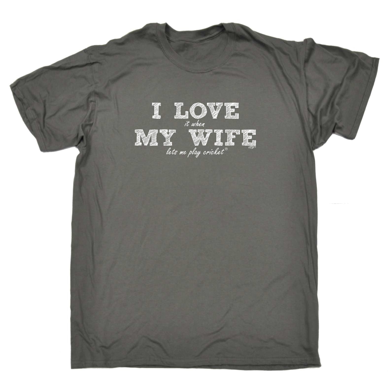 Love It When My Wife Lets Me Play Cricket - Mens Funny T-Shirt Tshirts