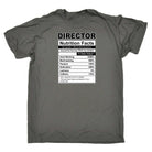 Director Nutrition Facts - Mens 123t Funny T-Shirt Tshirts