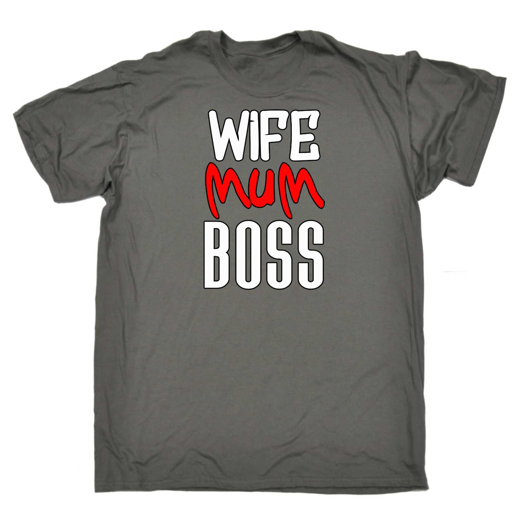 Wife Mum Boss Mother Mothers Day - Mens 123t Funny T-Shirt Tshirts