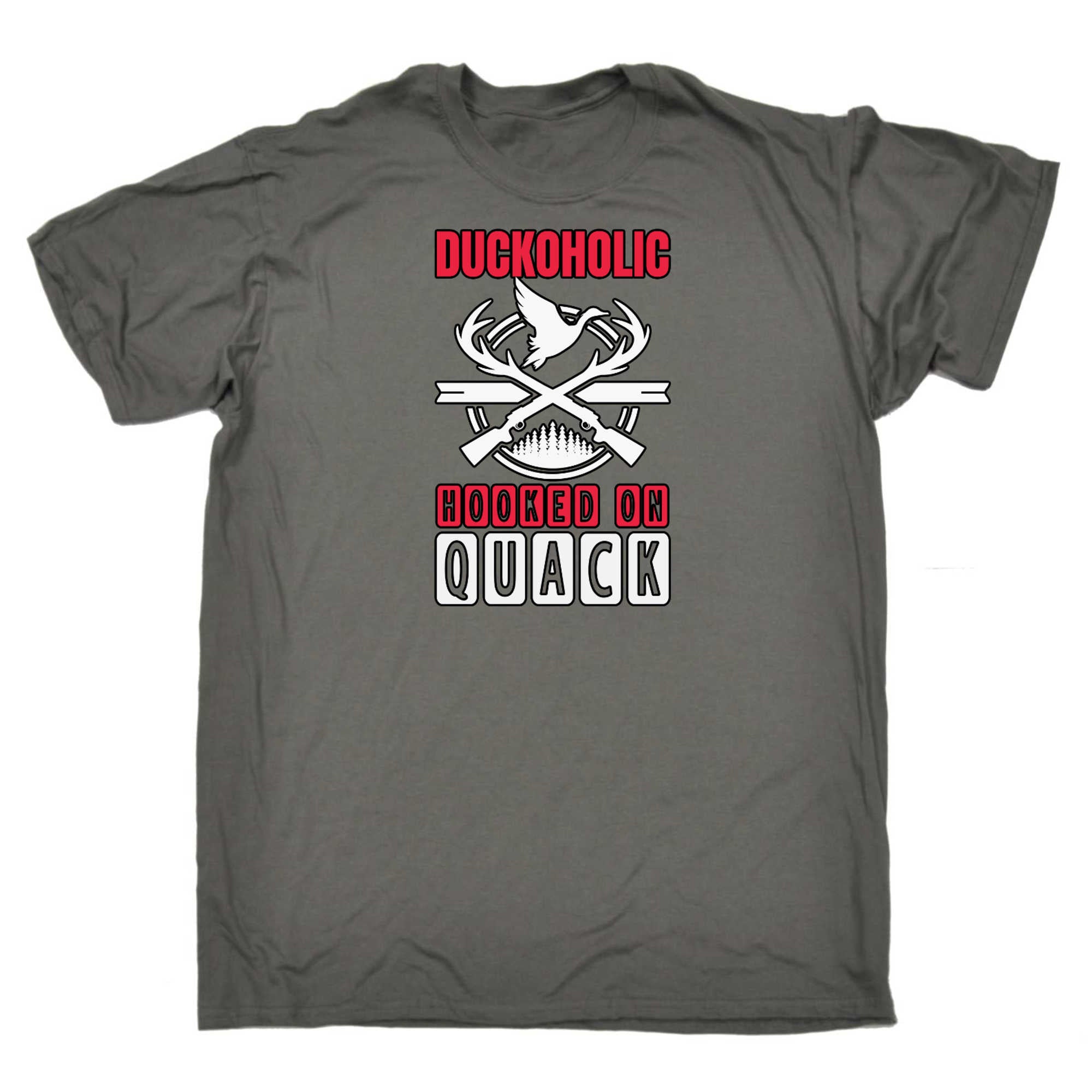 Duckoholic Hooked On Quack - Mens 123t Funny T-Shirt Tshirts
