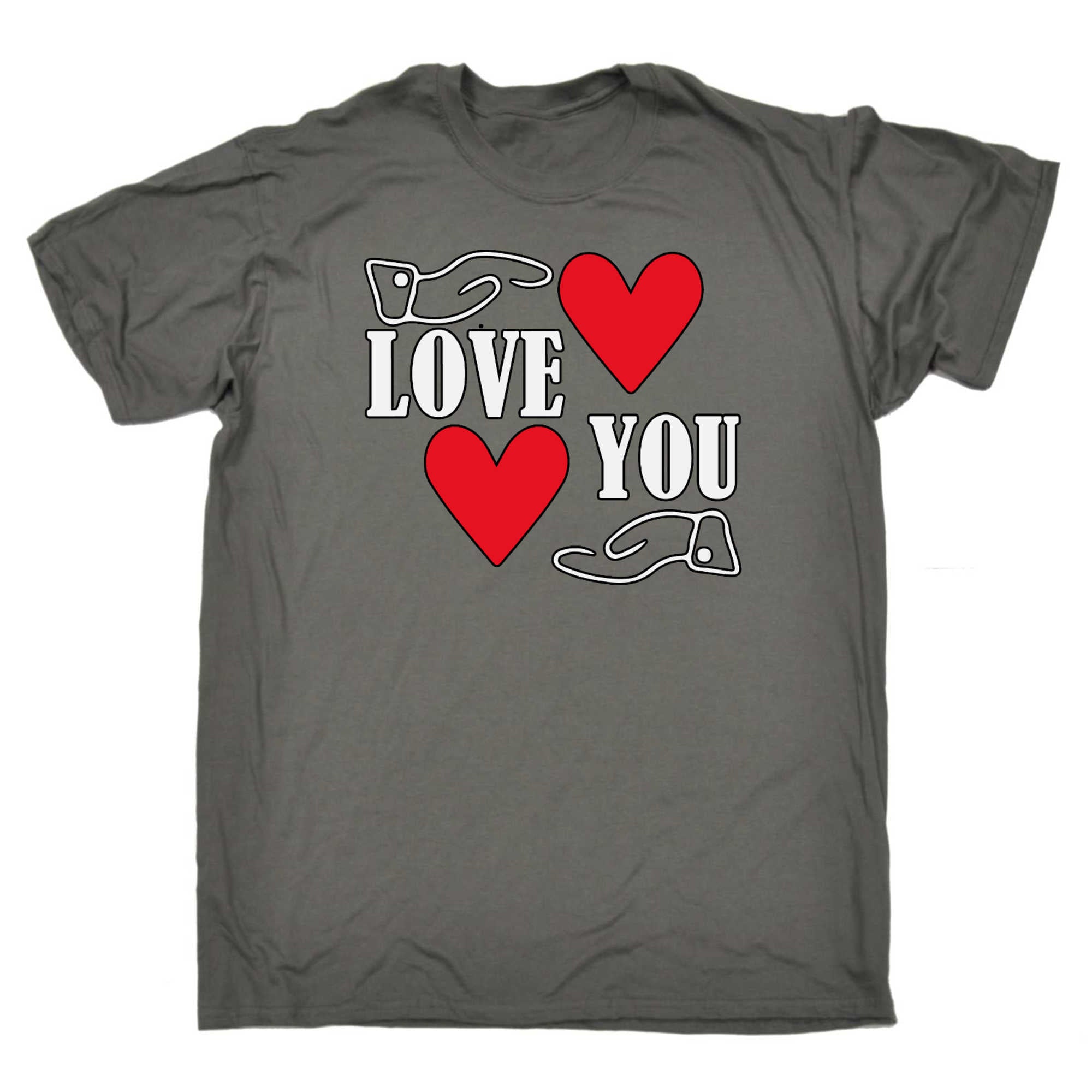 Love You Valentines Day - Mens 123t Funny T-Shirt Tshirts
