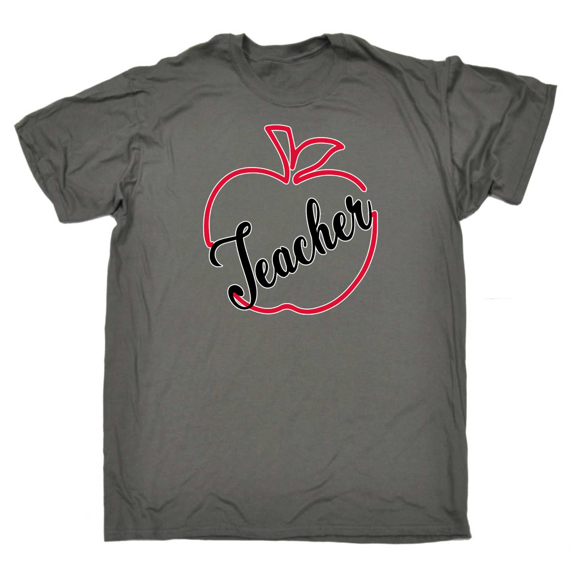 Teacher Apple School - Mens 123t Funny T-Shirt Tshirts